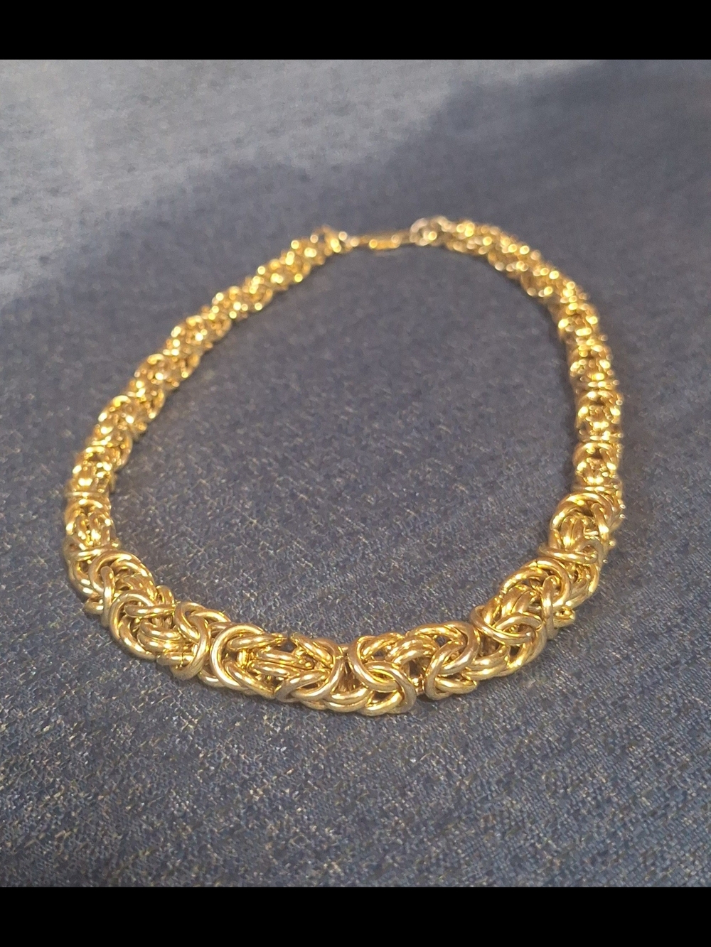 Gold Byzantine-Style Statement Necklace for Women